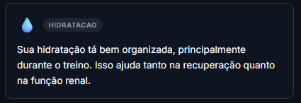 Card HIDRATAÇÃO — Sua hidratação tá bem organizada...