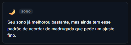 Card SONO — Seu sono já melhorou bastante...
